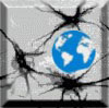 logo website earth on neurones background